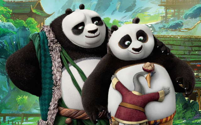 Kung-fu Panda 3 : Po et ses deux papas